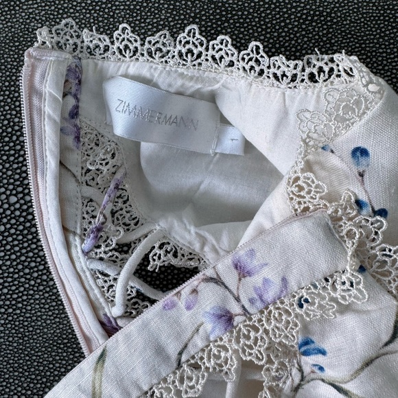 ZIMMERMANN Mercer Flutter Dress in Ecru Floral Paradiso Print - Picture 5 of 5